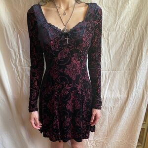 Cosmic Aura Hot Topic goth long sleeve dress size XS